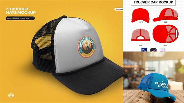 2237+ Trucker Hat Mockup Digital Download