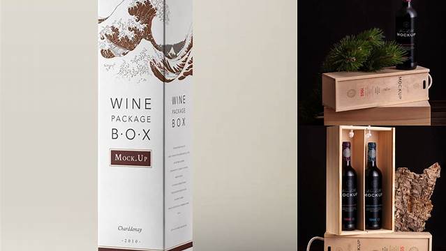 2241+ Opened Wooden Wine Box PSD Mockup Exclusive Editable PSD File