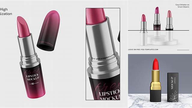 2244+ Metallic Lipstick PSD Mockup Fully Editable Photoshop PSD Free Download