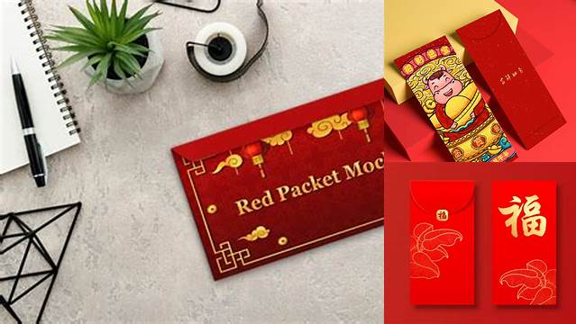 2247+ Red Packet Mockup Smart PNG Image