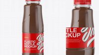 2249+ 360ml Plastic Bottle with Chocolate Cocktail PSD Mockup Editable Mockup PSD