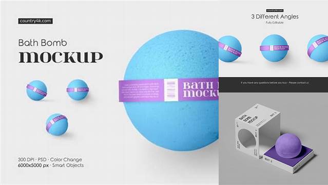 2251+ Bath Bomb Mockup Free High-End Layered Mockup Free