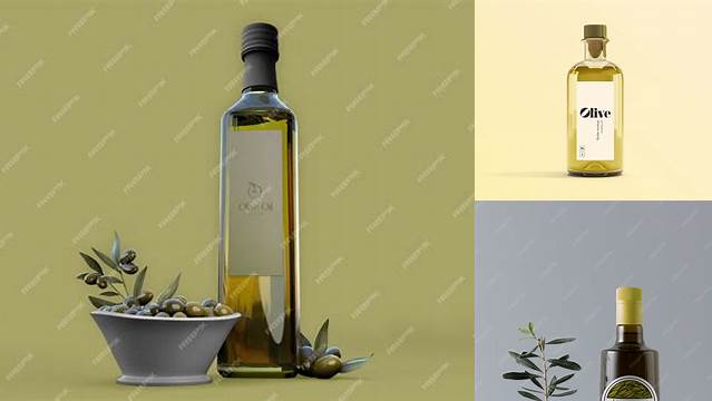 2254+ Matte Olive Oil Bottle PSD Mockup Creative Layered Design File