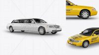 2255+ Lincoln Town Car Limousine PSD Mockup Side View Creative PSD Resources