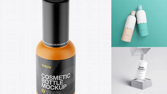 2261+ Glossy Plastic Cosmetic Bottle PSD Mockup Exclusive and Stylish Design PSD