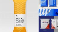 2261+ Gold Plastic Snack Package Small High-End Layered Mockup Free