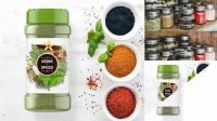 2261+ Spice Jar PSD Mockup Halfside View Free Downloadable Graphic Resource