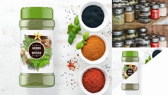 2261+ Spice Jar PSD Mockup Halfside View Free Downloadable Graphic Resource