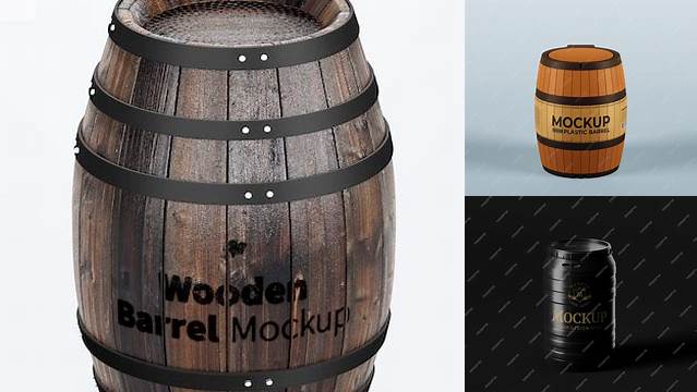 2264+ Barrel Mockup Editable Graphic Free PSD