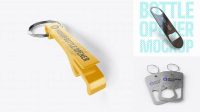 2265+ Metallic Bottle Opener with Grip PSD Mockup Top View Editable Mockup PSD