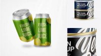 2267+ 5oz Two Cans PSD Mockup Advanced and Editable PSD Template Free