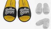 2268+ Home Slippers Front View High Angle Shot Elegant and Versatile PSD Resource