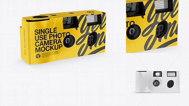 2270+ Disposable Camera PSD Mockup Front Half Side View Editable Photoshop File