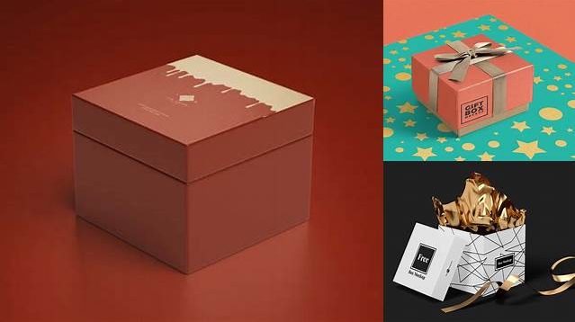 2270+ Matte Gift Box PSD Mockup Editable Photoshop Template Freebie