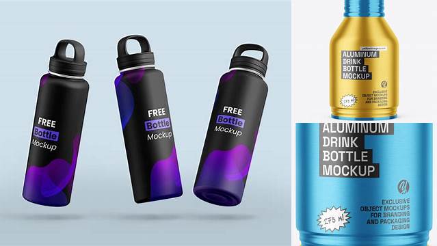 2275+ Matte Metallic Drink Bottle PSD Mockup Free Mockup PSD Template