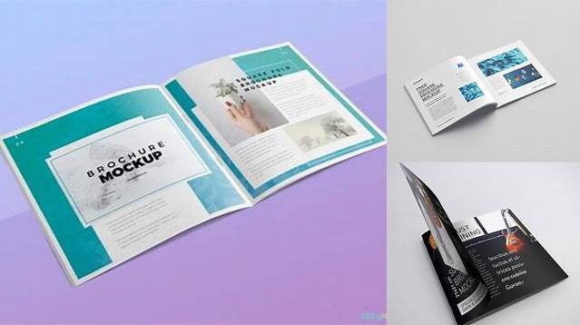 2276+ Square Brochure PSD Mockup Half Side View PSD Download