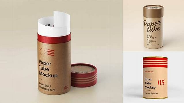 2276+ White Paper Telescopic Tube PSD Mockup PSD Download