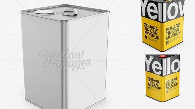 2279+ 18L Tin Can PSD Mockup Half-Side View Digital Download PSD for Free