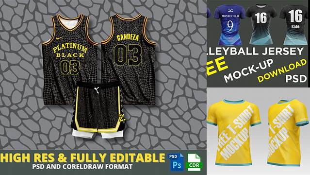 2279+ Sublimation Jersey Mockup Psd PSD File Download