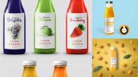 2280+ Glossy Plastic Juice Bottle PSD Mockup Creative Design PSD Free Download