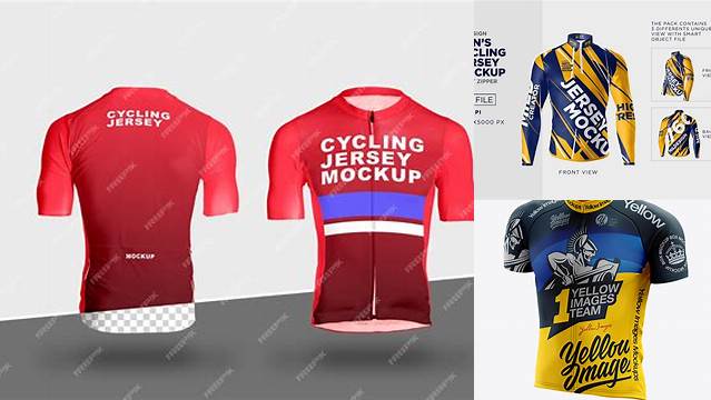 2280+ Men’s Cycling Jersey PSD Mockup Half Side View Free Professional PSD Download