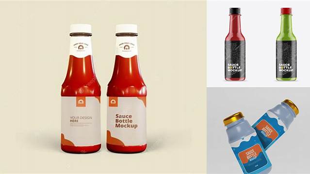 2282+ Ceramic Sauce Bottle PSD Mockup Editable Mockup PSD