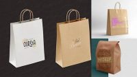 2282+ Kraft Bag PSD Mockup Front View Exclusive Free Photoshop Mockup