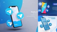 2285+ Telegram Mockup Free Mockup PSD