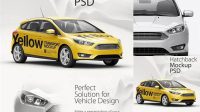 229+ Hatchback 5-Door HQ PSD Mockup Front View Versatile and Elegant PSD File