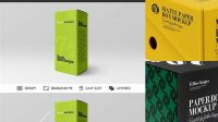 2293+ Matte Paper Box PSD Mockup Half Side View High Angle Shot Premium Design Freebie