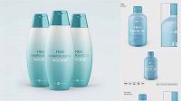 2301+ Blue Glass Shampoo Bottle PSD Mockup Fully Customizable Photoshop Freebie