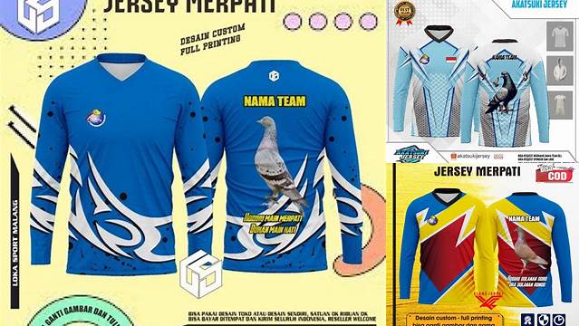 2301+ Desain Jersey Merpati Layered Photoshop Template