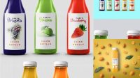 2303+ Clear Bottle For Juice PSD Mockup Versatile and Modern PSD Mockup