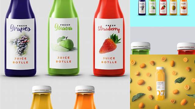 2303+ Clear Bottle For Juice PSD Mockup Versatile and Modern PSD Mockup