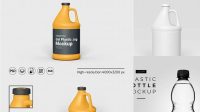 2303+ Transparent Plastic Jug PSD Mockup Elegant Free Template