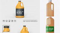 2307+ Frosted Plastic Juice Jug PSD Mockup Exclusive Layered PSD Mockup