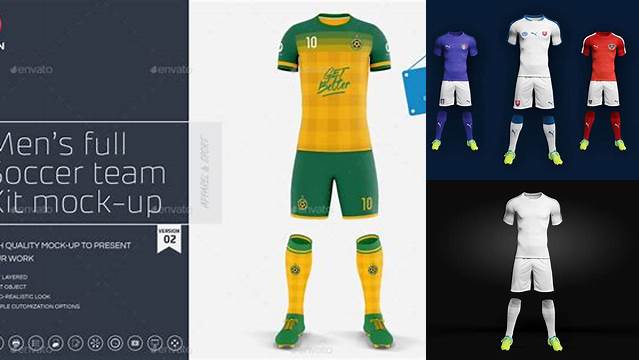 2308+ Soccer Kit Mockup Professional PSD Template