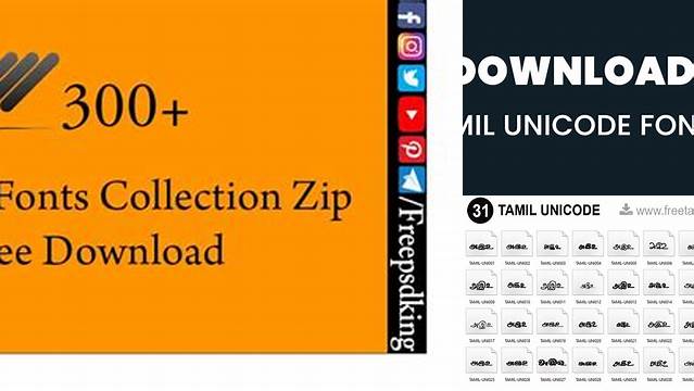 2308+ Tamil Unicode Fonts Collection Zip Stylish PSD for Free