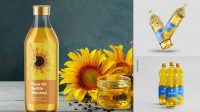 2319+ Sunflower Oil Bottle Mockup Include TIFF