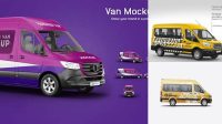 2322+ Passenger Van Mockup Free High-Quality Creative PSD