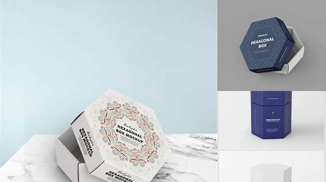 2326+ Hexagon Box Mockup PSD Download