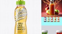 2332+ 330ml PET Bottle with Apple Juice PSD Mockup Exclusive Free Photoshop Mockup