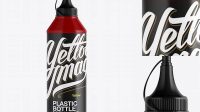 2334+ Matte Plastic Sauce Bottle With Spout Cap PSD Mockup Modern Free PSD Template