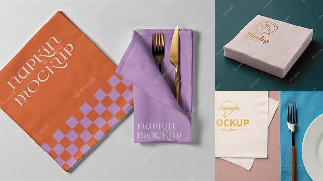 2335+ Napkin Box PSD Mockup Front 3/4 View High-Angle Shot Fully Customizable Photoshop Freebie