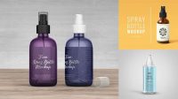 2339+ 4 Oz Spray Bottle PSD Mockup Professional Photoshop Design Freebie