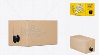 234+ Paper Wine Box PSD Mockup 25° Angle Front View Eye-Level Shot Layered Photoshop Template