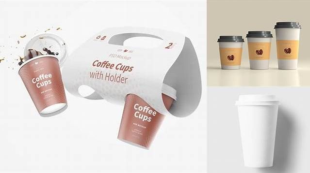 2341+ Coffee Cup With Holder Extra Large Black Smart Layer Mockup Free