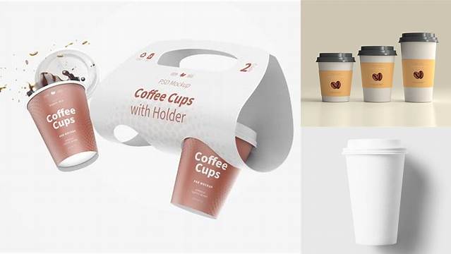 2341+ Coffee Cup With Holder Extra Large Black Smart Layer Mockup Free