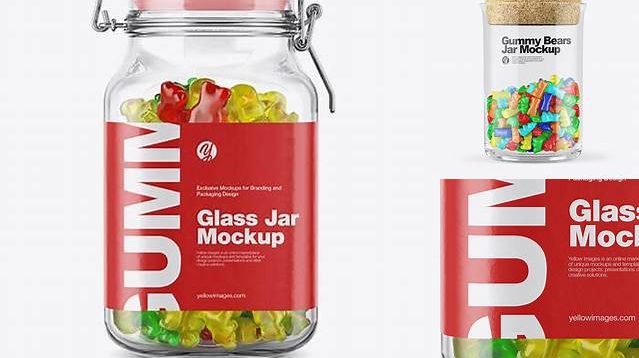 2341+ Gummy Bears Glass Jar PSD Mockup Best Free Mockup PSD