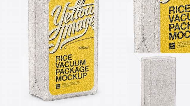 2343+ Rice Vacuum Package PSD Mockup Halfside View Creative PSD Resources